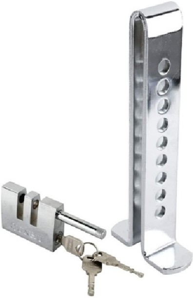 joburgdeals Anti-theft Stainless Steel Car Brake/Clutch Pedal Lock 9 Holes Inner Tie Rod