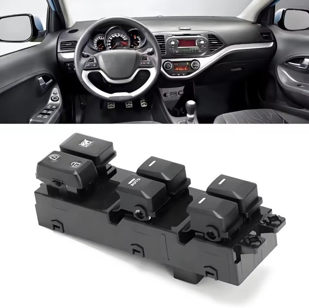 LAHDEK 93570-1Y200 Window Lifter Control Switch For Kia Picanto Morning 2011-2017 Window Switch Plastic