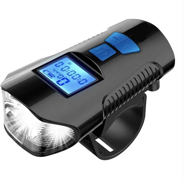 Aerbes 3 in1 USB Rechargeable LED Cycle Light Cycle Speedometer and horn LED Vehicle Tail Light