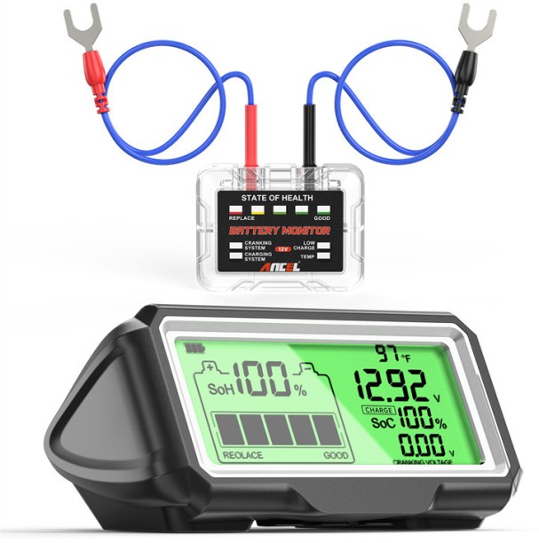 Fariedl LED car battery tester, rechargeable battery analysis tool Vehicle Tool Kit