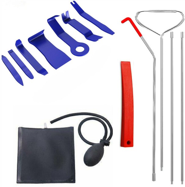 ALANES 13 Piece Universal Car Door Open Tool Key Lock Out Emergency Tools Kit Vehicle Tool Kit