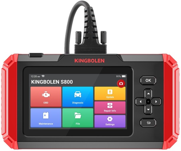 KINGBOLEN S800 Full OBD2 Diagnostic & Auto Scan Tool with Updates Vehicle Tool Kit
