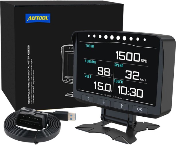 AUTOOL X50 Pro OBD II HUD Digital Meter Car Monitor Gauge Vehicle Tool Kit