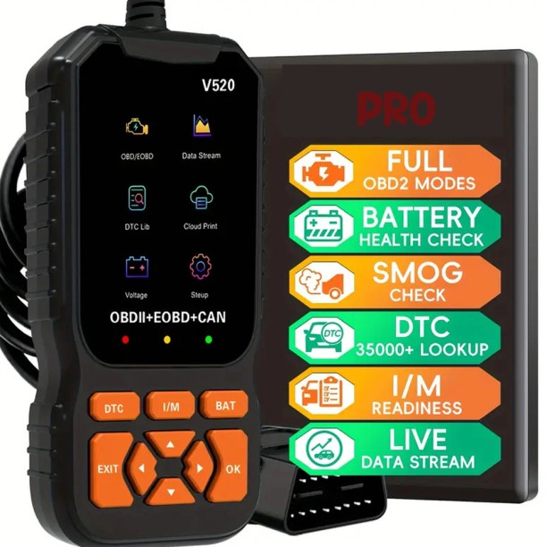 Egorip Pro Car Diagnostic OBD2 Scanner V520 Vehicle Tool Kit