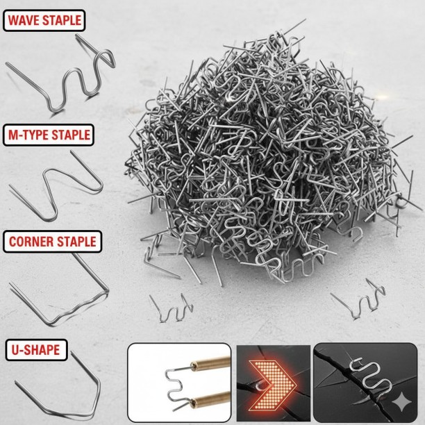 OBD DYNAMICS 1600 Piece 4 Sizes Staples Hot Staples For Plastic Stapler Repair Kit Welder Vehicle Tool Kit