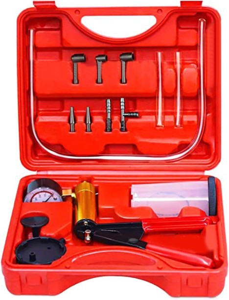 P Concepts Handhelds Vacuum Tester for Automobile with Storage Case Adapters One-Manbrake and Bleeding System Vehicle Tool Kit