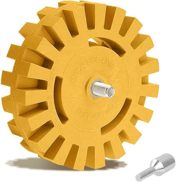 OBD DYNAMICS Rubber Eraser Wheel for Stickers, Adhesive, Decal, Vinyl Removal Vehicle Tool Kit