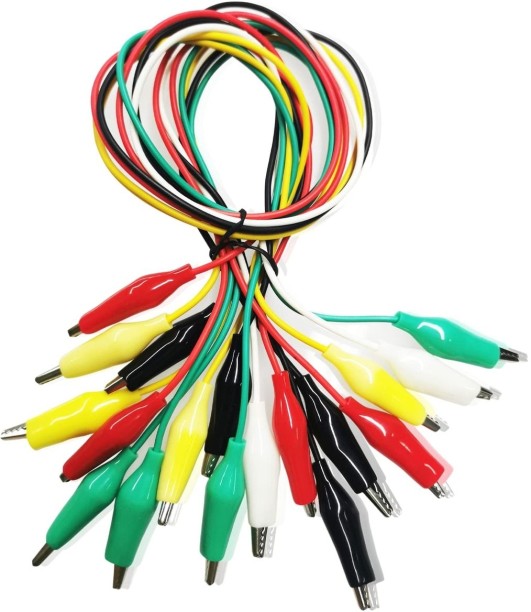 OBD DYNAMICS 10PCS Premium Electrical Crocodile Alligator Clips Test Lead Vehicle Tool Kit