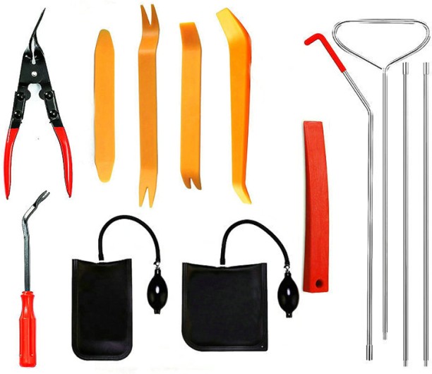 ALANES Universal Car Door Open Tool Key Lock Out Emergency Tools Kit Vehicle Tool Kit