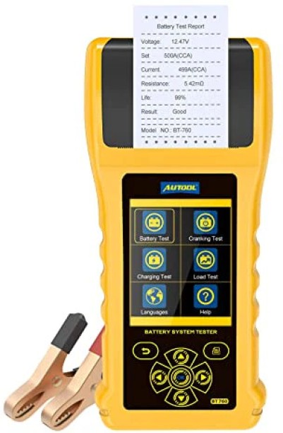 AUTOOL BT760 6-32V Car Battery Load Tester Vehicle Tool Kit