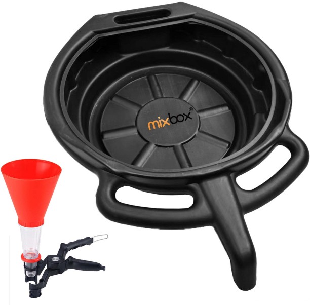 Mix Box Auto Repair Oil Drain Pan & Oil Funnel Set Vehicle Tool Kit