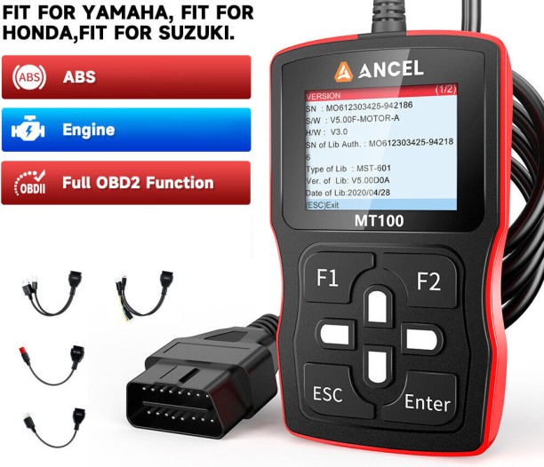 ANCEL MT100 Scanner for Specific Motorcycle Brands Vehicle Tool Kit