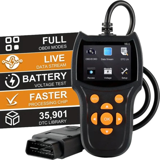 Egorip Car Diagnostic OBD2 Scanner V611 Pro Vehicle Tool Kit