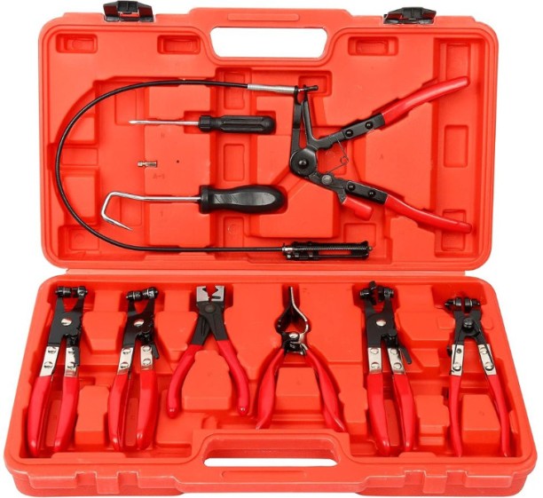 BLD Automotive DIY Tool Hose/Liquid Line Clamp Pliers 9 Pieces Set Vehicle Tool Kit