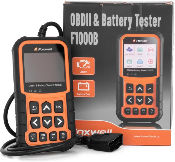 FOXWELL F1000B ENGINE SCANNER & BATTERY TESTER Vehicle Tool Kit