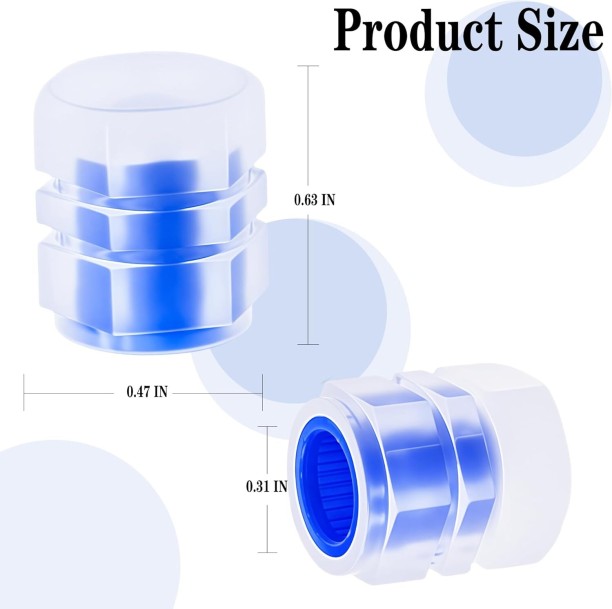 Flycross 8PCS Fluorescent Tire Valve Stem Caps Vehicle Tool Kit