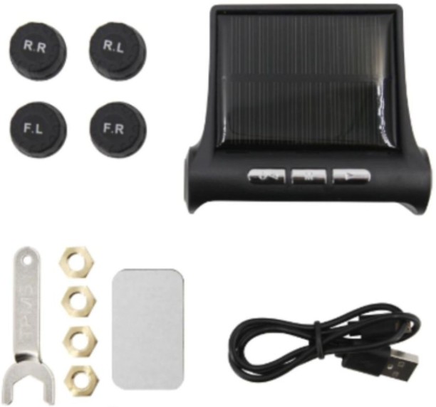 Synergy360 External Solar-Powered Car Tire Pressure Monitor 4 Wheeler Tyre