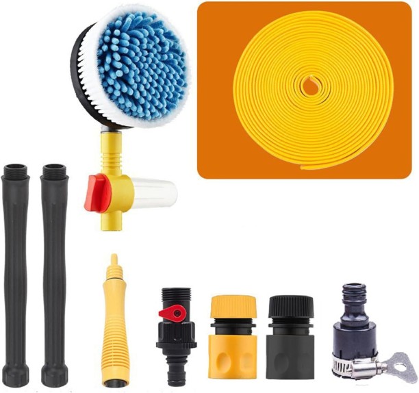 Fariedl Car Wash Brush with,Long Handle, Car Wash Mop Car Wash Kit Car Wash Brush for Cars RV Truck Boat (car wash kit+15m Pipe) Plastic Vehicle Washing  Snow Brush & Ice Scrapper