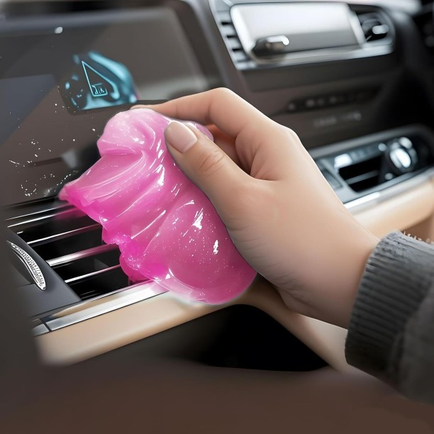 Flycross Car Cleaning Gel,Reusable Car Cleaning Putty for Interior Detailing, Car Cleaning Supplies, Auto Detailing Tools, Car Slime for Dust Removal, Car Accessories Interior, Car Cleaning Kit Polyester Vehicle Washing  Clay Bar