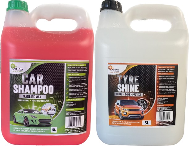 ABS Chemicals Car Shampoo Tyre Shine Combo Vehicle Washing Liquid