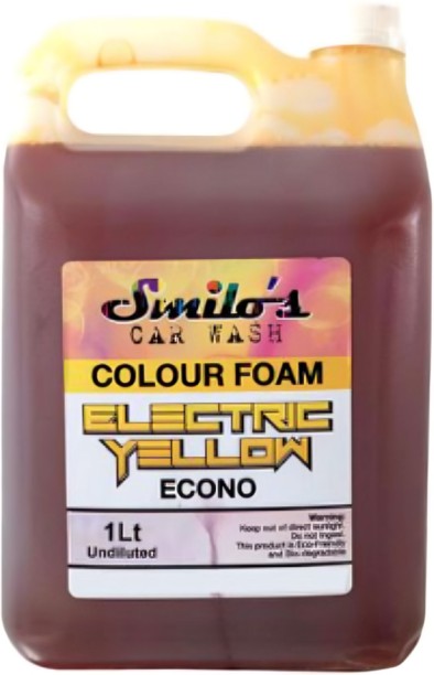 Smilo Concentrated Undiluted Colour Foam Car Wash- Electric Yellow Vehicle Washing Liquid