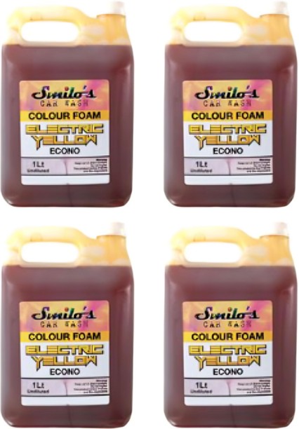 Smilo Concentrated Undiluted Colour Foam Car Wash- Electric Yellow Vehicle Washing Liquid