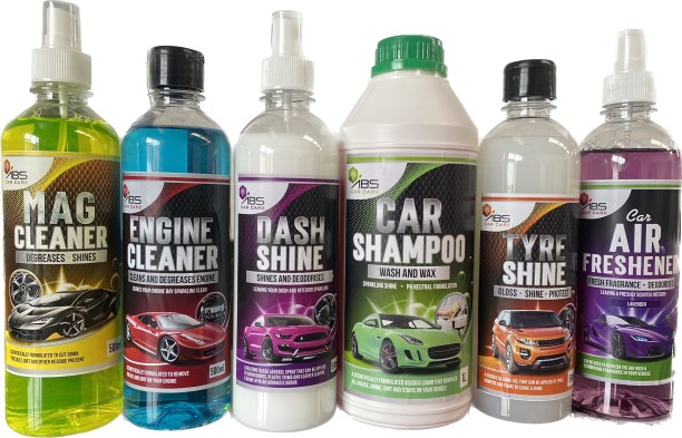 ABS Chemicals Car Care Kit 6 Pack Vehicle Washing Liquid