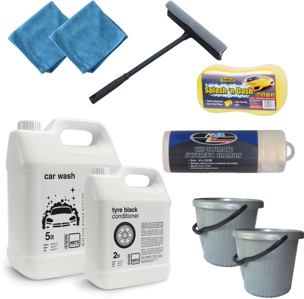 ABYX Car Cleaning Kit - All In One Value Pack! - Vehicle Washing Liquid