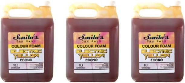 Smilo Concentrated Undiluted Colour Foam Car Wash- Electric Yellow Vehicle Washing Liquid