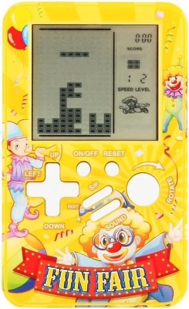 Mini Brick Game Video Game Console Handheld Console Children's Puzzle Console Move Edition with Game Add-On