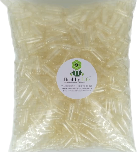 Healthy Life Products Healthy Life- Clear Empty GELATIN Capsules Size 0