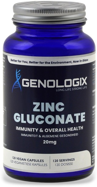 Genologix Zinc Gluconate 20mg (120 servings x 120 capsules)