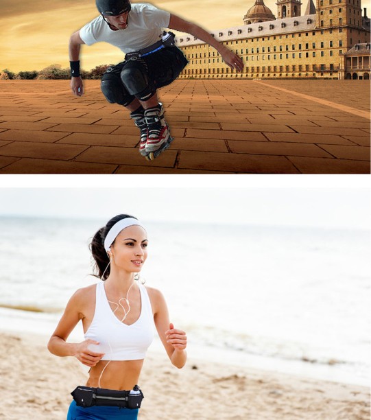 ALANES Outdoor Sports Running Belt Bag With 1 Water Bottles Running Belt Bag