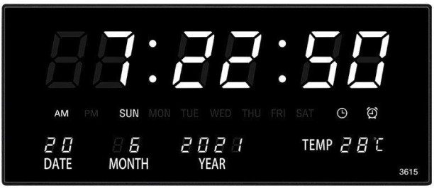 ELCTRO WORLD Digital 16 cm X 4 cm Wall Clock