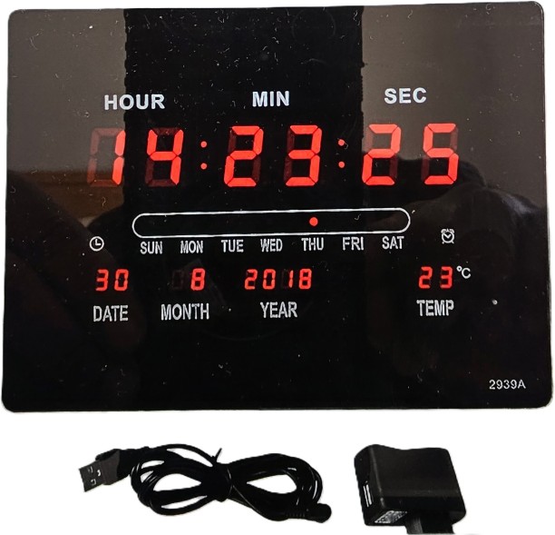 Led Digital Clock Digital 5 cm X 35 cm Wall Clock