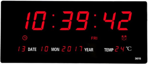 LED Digital 43 cm X 17 cm Wall Clock