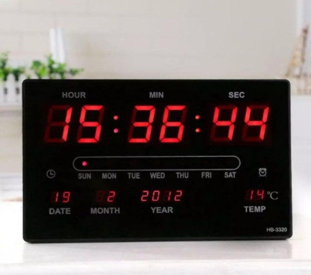 Calendar Digital 20 cm X 36 cm Wall Clock