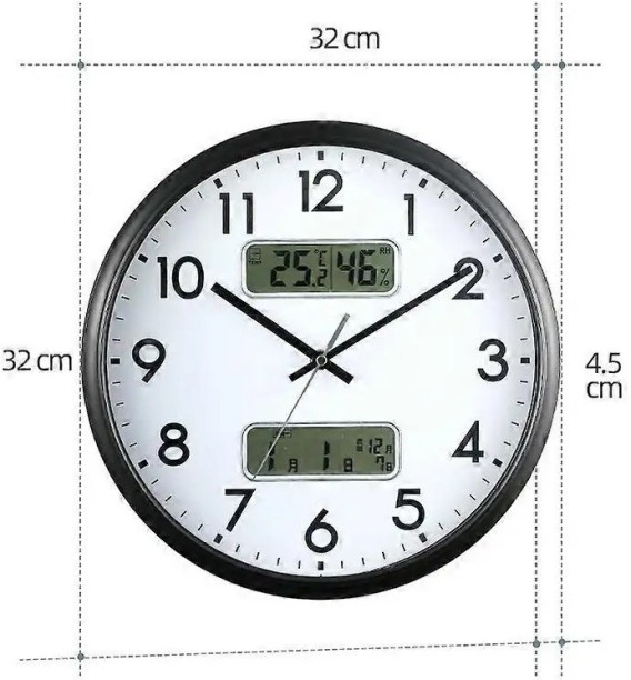 Twolikealot Analog 32 cm X 4.5 cm Wall Clock