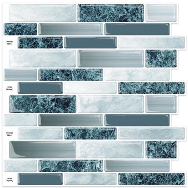 UPPEREDGE 3D Peel & Stick Mosaic Tide Pack of 2