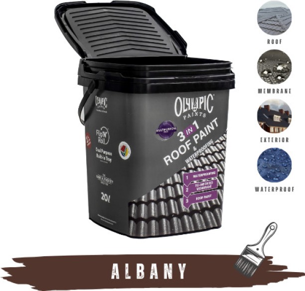 Olympic Paints 3 in 1 Roof Paint Albany Emulsion Wall Paint