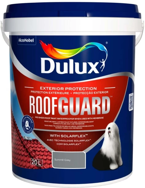 Dulux Roofguard Standard Summit Grey Emulsion Wall Paint