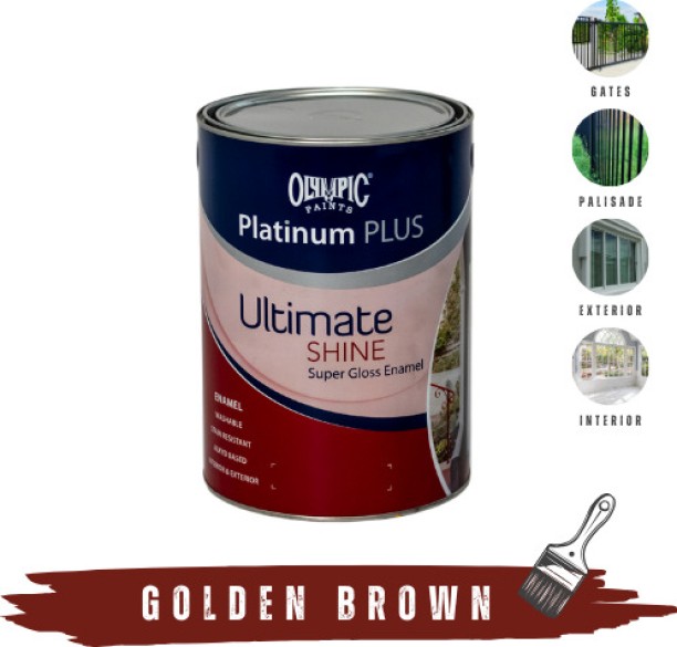 Olympic Paints Ultimate Shine Super Gloss Enamel Golden Brown Enamel Wall Paint