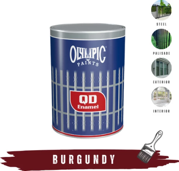 Olympic Paints Quick Drying Enamel Burgundy Enamel Wall Paint