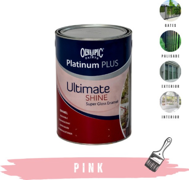 Olympic Paints Ultimate Shine Super Gloss Enamel Pink Enamel Wall Paint