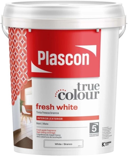 Plascon True Colour Fresh White Fresh White Distemper Wall Paint
