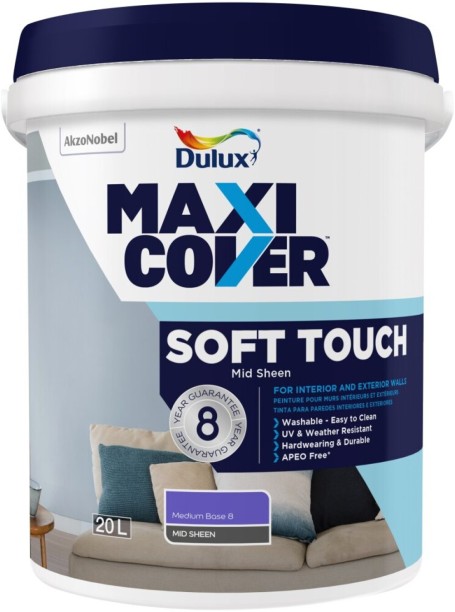 Dulux Maxicover Soft Touch Base 8 Purple Emulsion Wall Paint