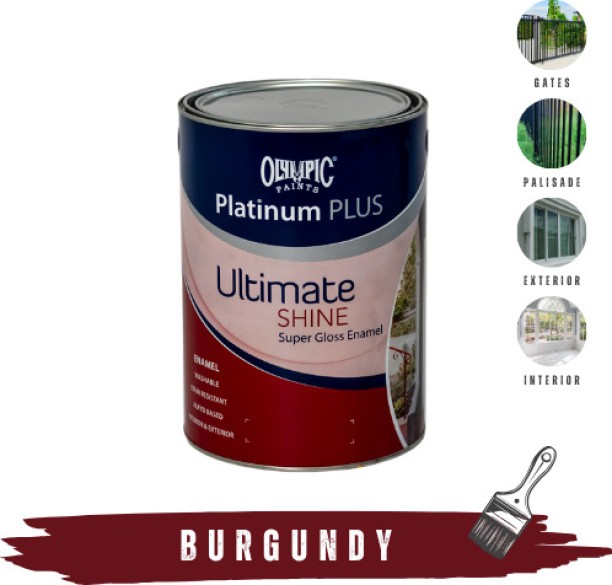 Olympic Paints Ultimate Shine Super Gloss Enamel Burgundy Enamel Wall Paint