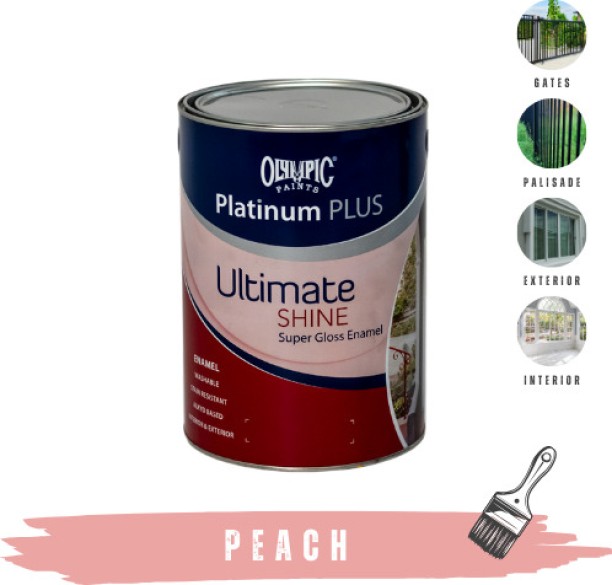 Olympic Paints Ultimate Shine Super Gloss Enamel Peach Enamel Wall Paint