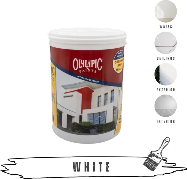 Olympic Paints Hi Hiding Super Acrylic PVA White Emulsion Wall Paint