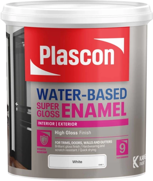 Plascon Water Based Super Gloss Enamel White Emulsion Wall Paint